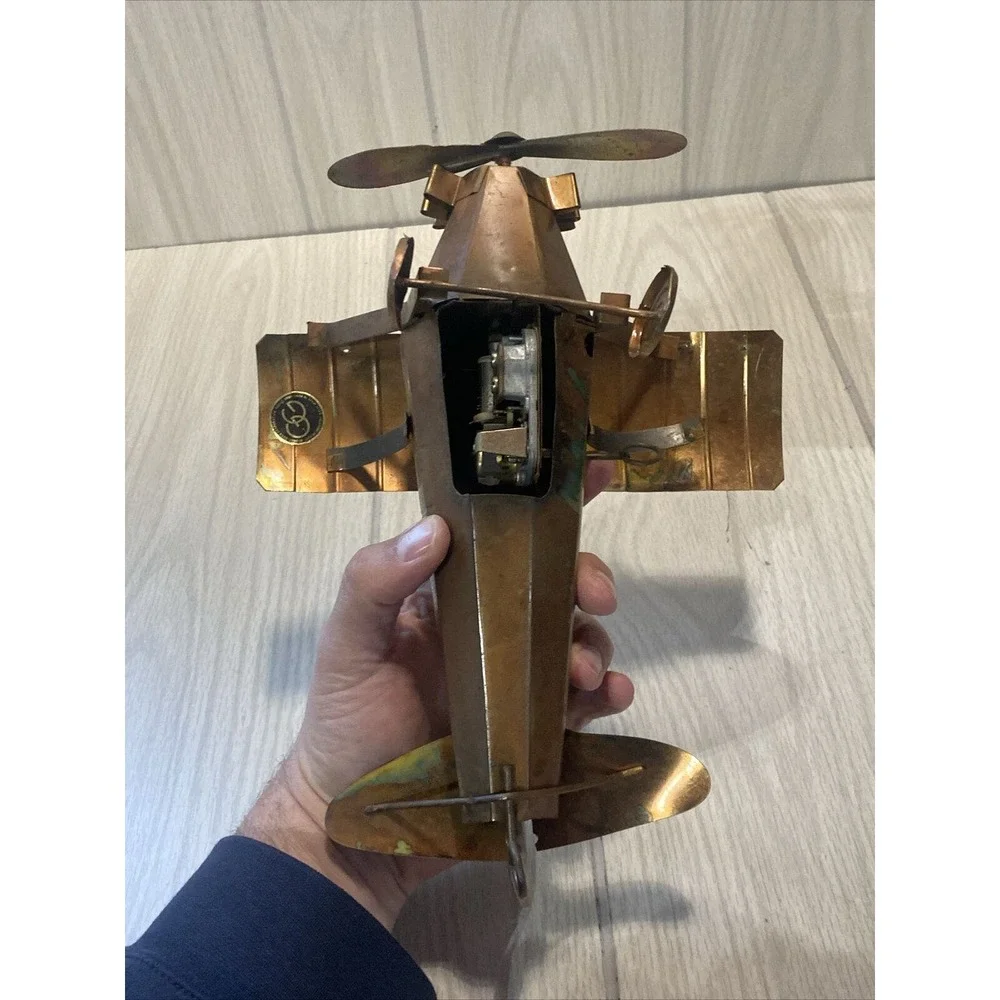 George Imports Vintage Airplane Music Box Fly Me To The Moon & Pattis